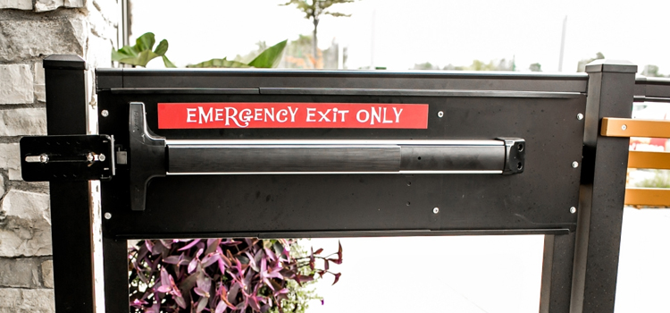 emergency push bar installation in Redwood City