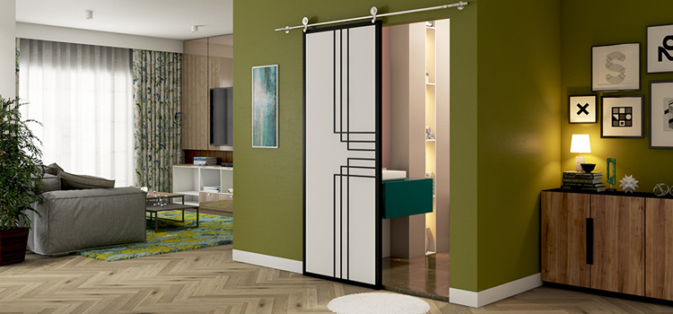 sliding bathroom door installation in Redwood City